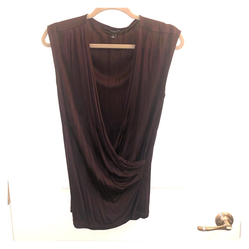Ann Taylor silky top burgundy